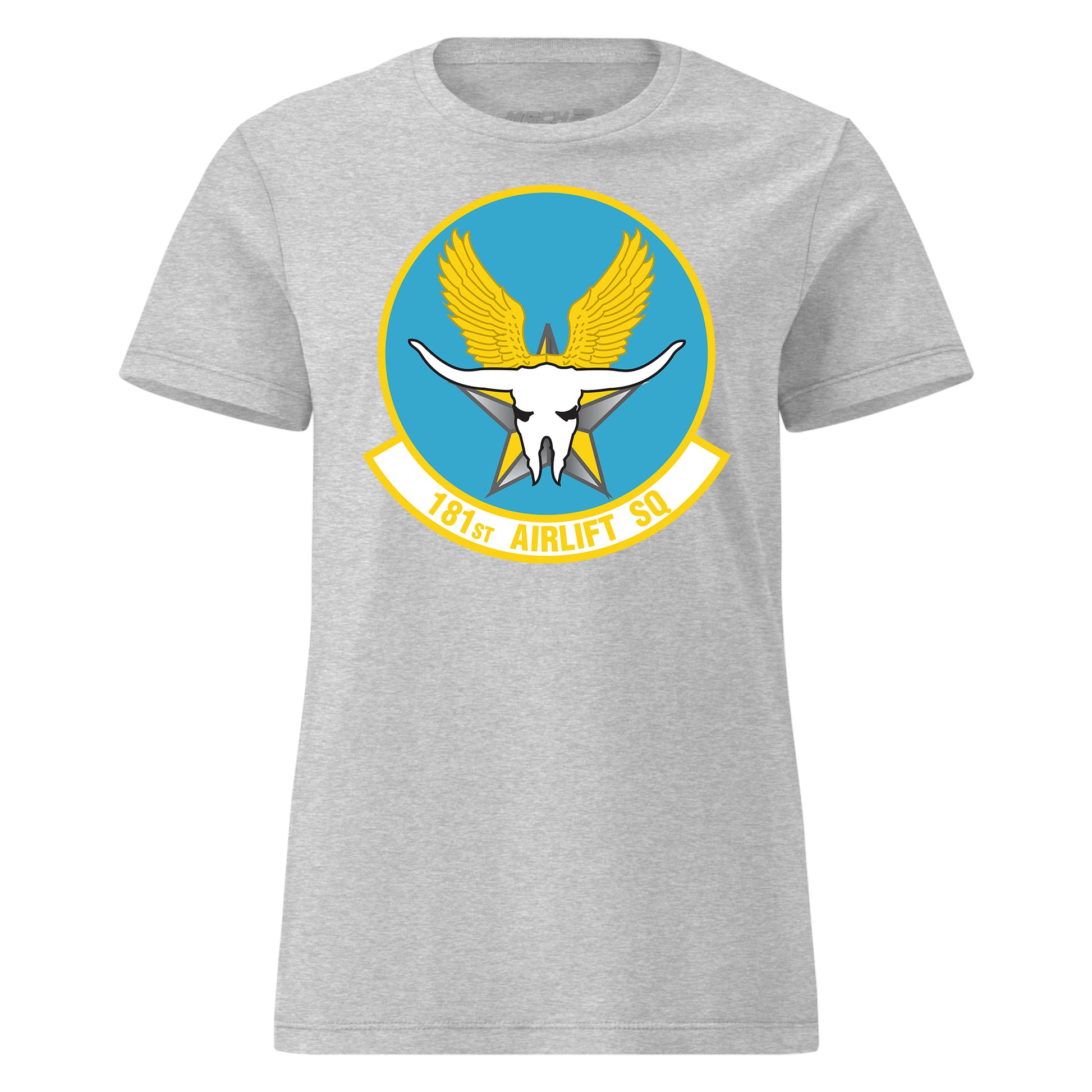 Mach2 Squadron Upload | 181ST AIRLIFT SQUADRON | Womens | Heather Grey | MACH-WOMENS-FRONT-GREY.jpg