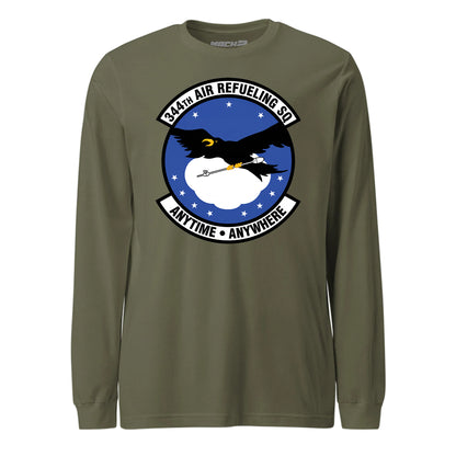 Mach2 Squadron Upload | 344TH AIR REFUELING SQUADRON | Long Sleeve | OD Green | MACH-LONG-SLEEVE-FRONT-OD.jpg