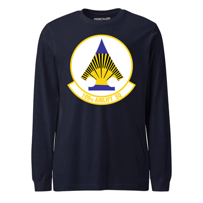 Mach2 Squadron Upload | 109TH AIRLIFT SQUADRON | Long Sleeve | Navy | MACH-LONG-SLEEVE-FRONT-NAVY.jpg