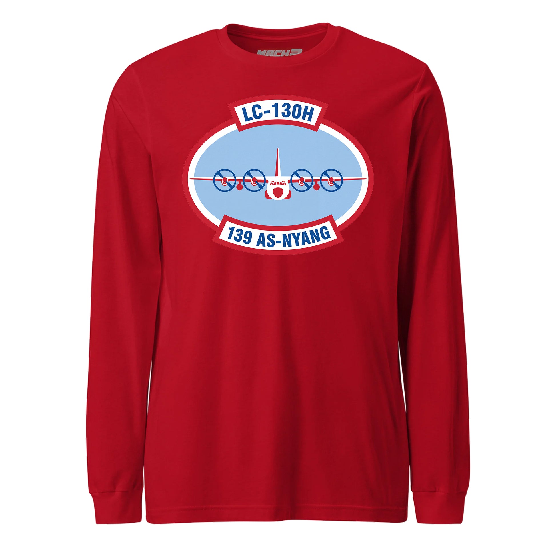 Mach2 Squadron Upload | 139TH AIRLIFT SQUADRON | Long Sleeve | Red | MACH-LONG-SLEEVE-FRONT-RED.jpg