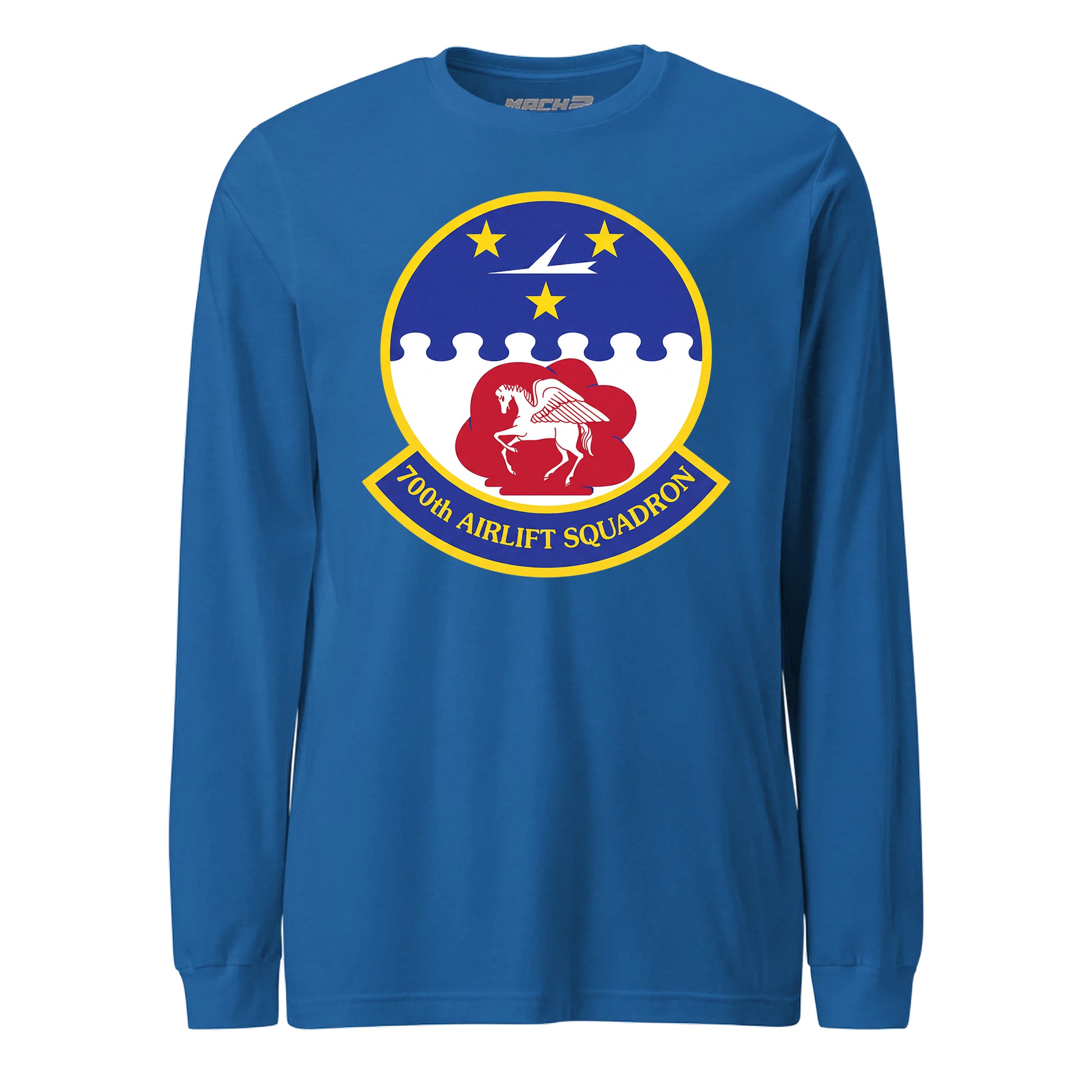 Mach2 Squadron Upload | 700TH AIRLIFT SQUADRON | Long Sleeve | Royal | MACH-LONG-SLEEVE-FRONT-ROYAL.jpg