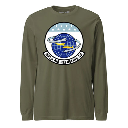 Mach2 Squadron Upload | 905TH AIR REFUELING SQUADRON | Long Sleeve | OD Green | MACH-LONG-SLEEVE-FRONT-OD.jpg