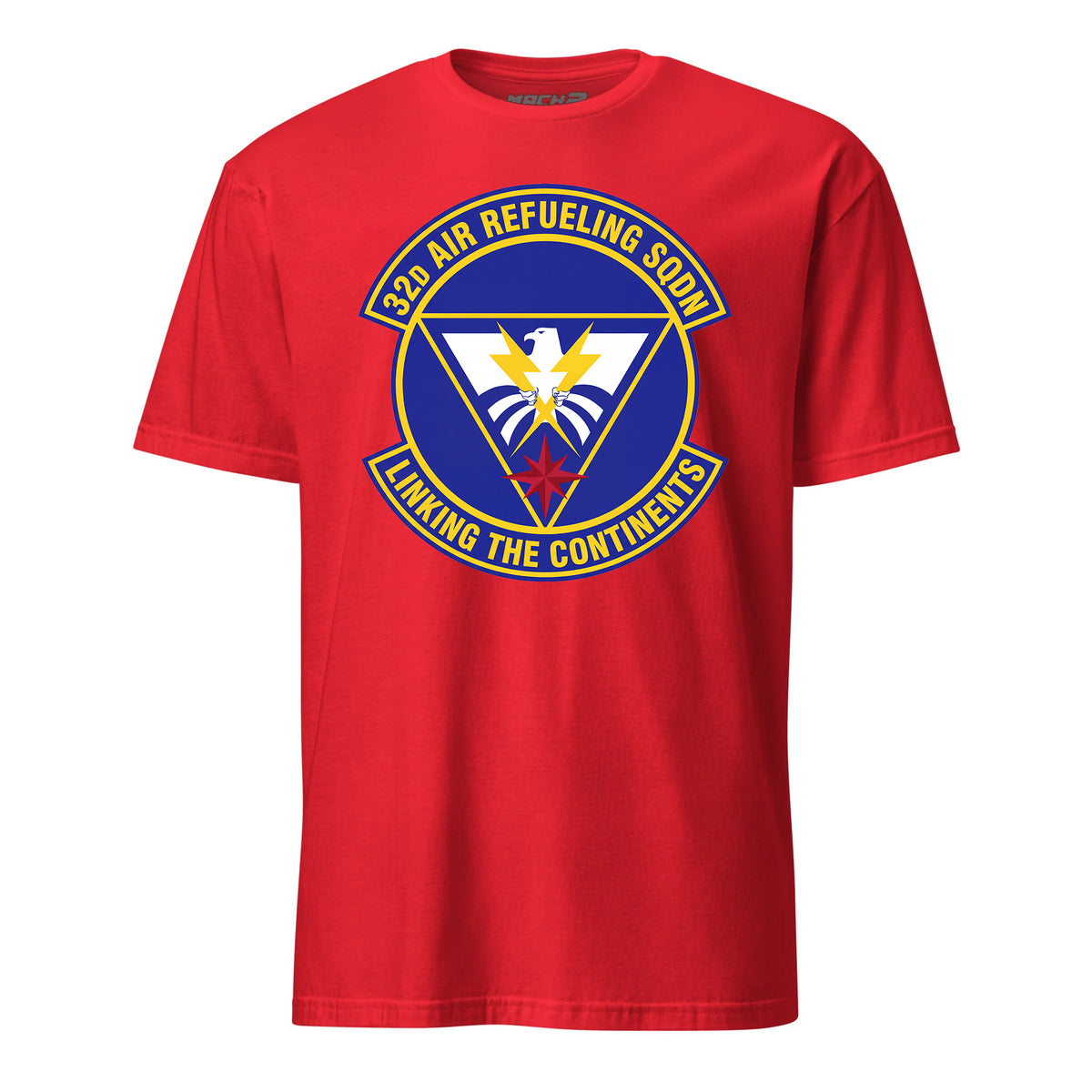 Mach2 Squadron Upload | 32ND AIR REFUELING SQUADRON | T-Shirt | Red | MACH-SHORT-SLEEVE-FRONT-RED.jpg