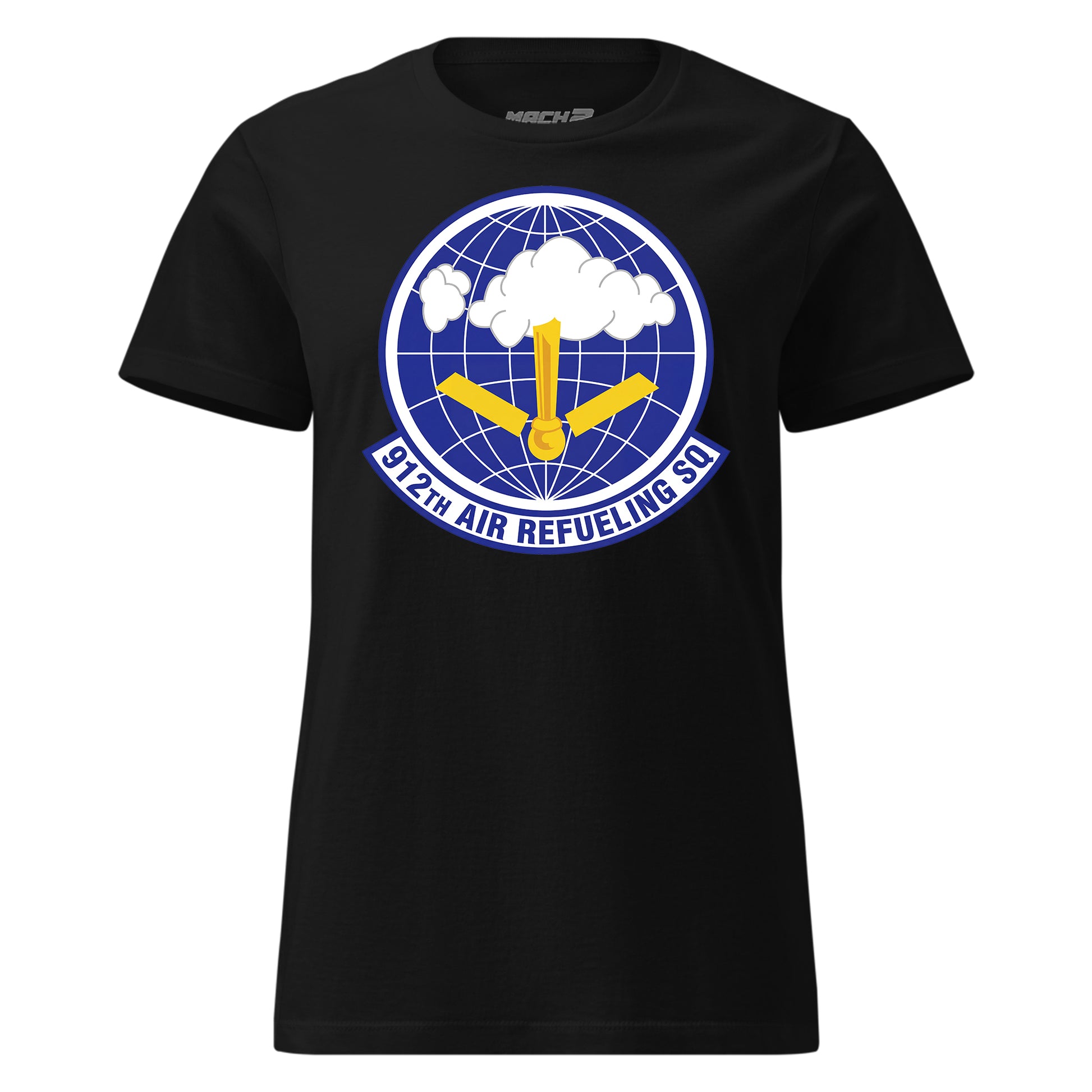 Mach2 Squadron Upload | 912TH AIR REFUELING SQUADRON | Womens | Black | MACH-WOMENS-FRONT-BLACK.jpg