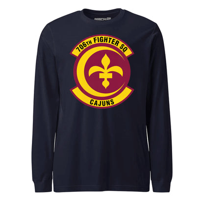Mach2 Squadron Upload | 706TH AGGRESSOR SQUADRON | Long Sleeve | Navy | MACH-LONG-SLEEVE-FRONT-NAVY.jpg