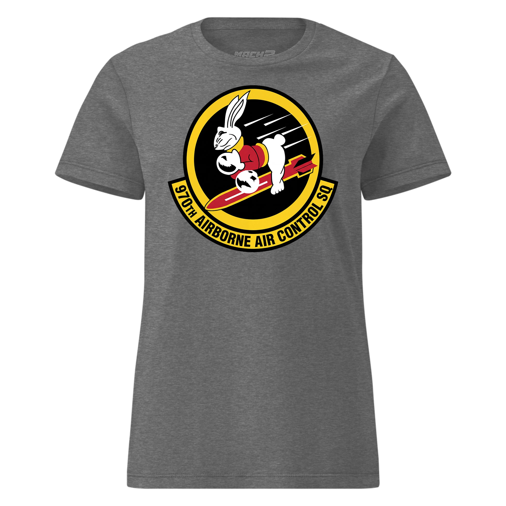 Mach2 Squadron Upload | 970TH AIRBORNE AIR CONTROL SQUADRON | Womens | Charcoal Heather | MACH-WOMENS-FRONT-CHARCOAL.jpg
