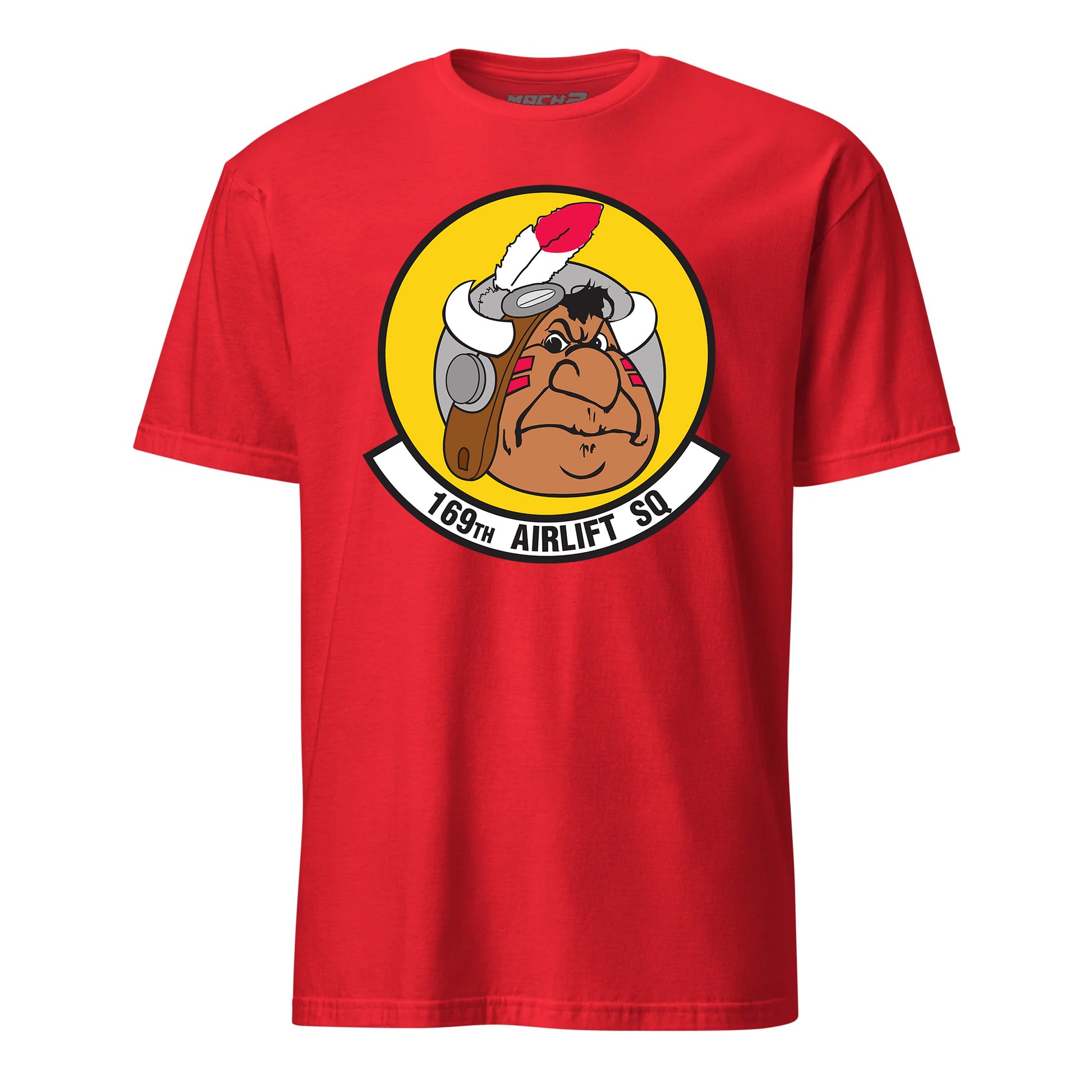Mach2 Squadron Upload | 169TH AIRLIFT SQUADRON | T-Shirt | Red | MACH-SHORT-SLEEVE-FRONT-RED.jpg
