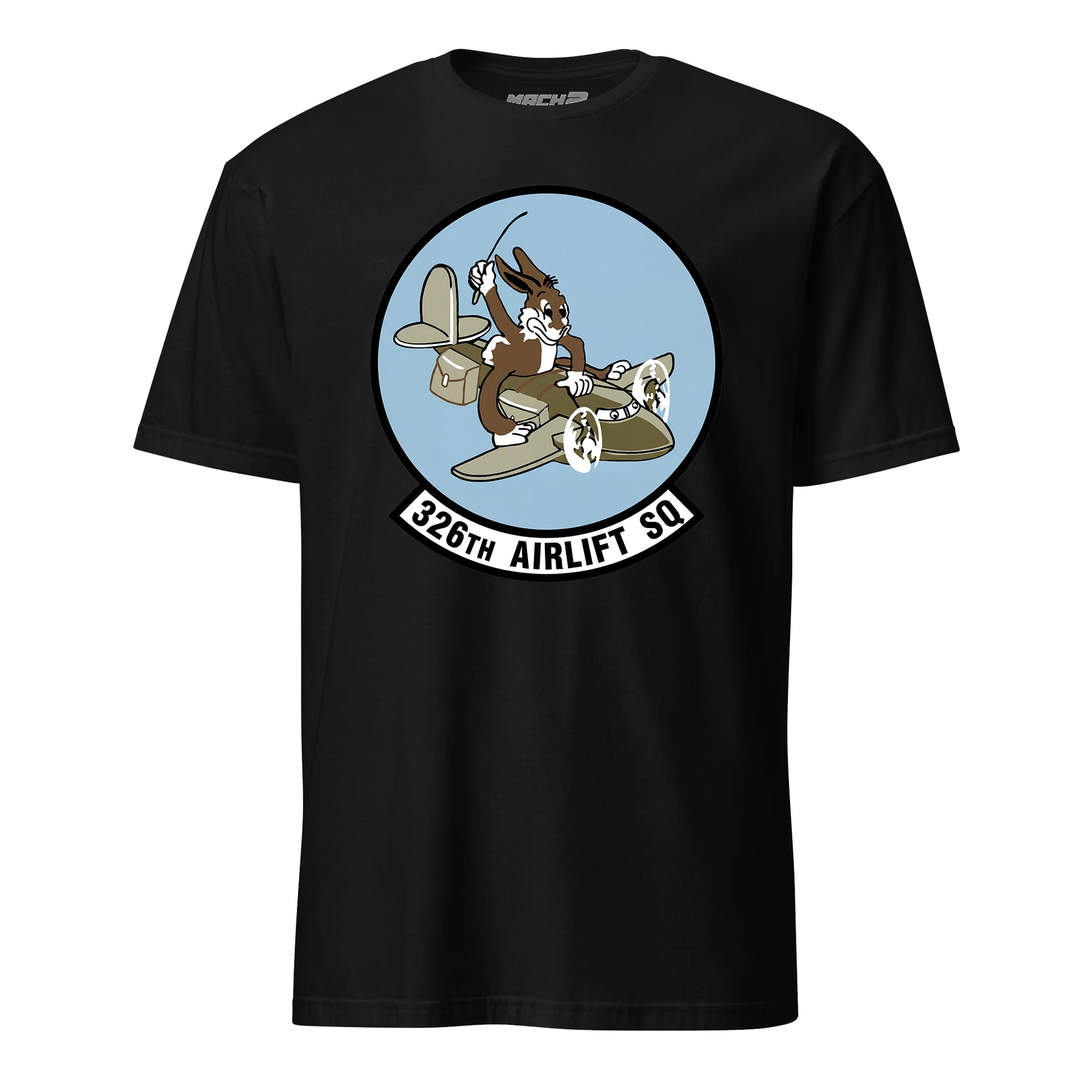 Mach2 Squadron Upload | 326TH AIRLIFT SQUADRON | T-Shirt | Black | MACH-SHORT-SLEEVE-FRONT-BLACK.jpg