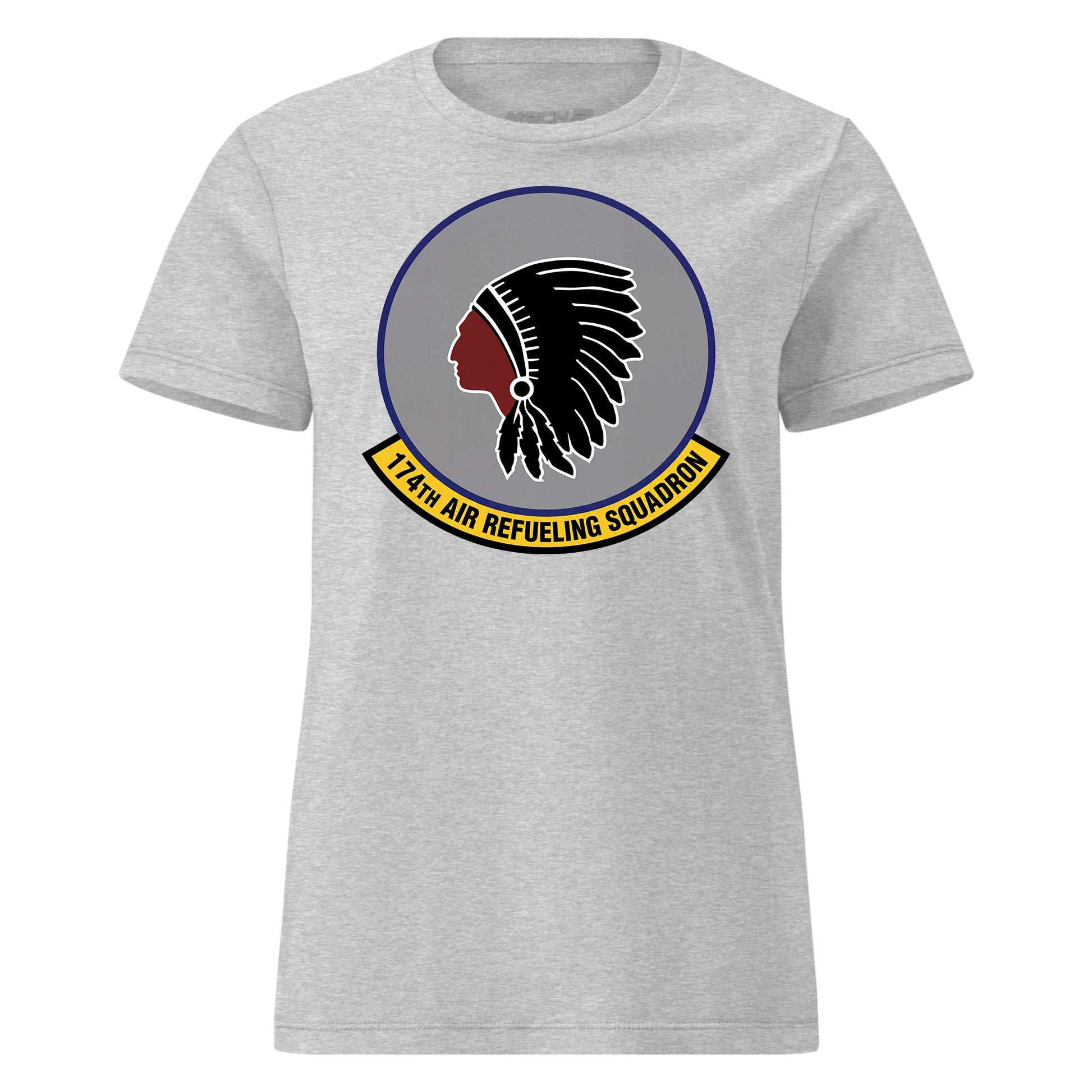 Mach2 Squadron Upload | 174TH AIR REFUELING SQUADRON | Womens | Heather Grey | MACH-WOMENS-FRONT-GREY.jpg