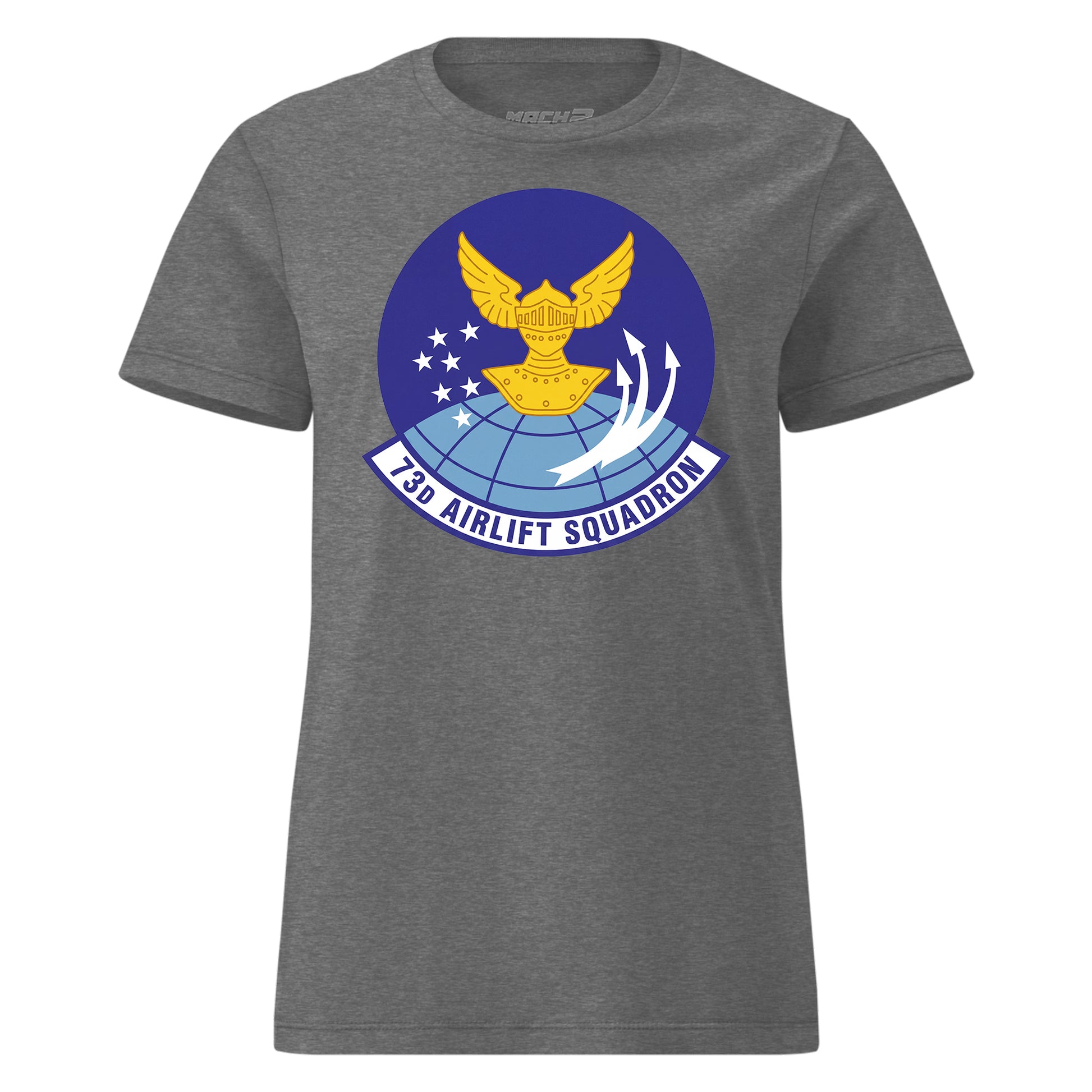 Mach2 Squadron Upload | 73RD AIRLIFT SQUADRON | Womens | Charcoal Heather | MACH-WOMENS-FRONT-CHARCOAL.jpg