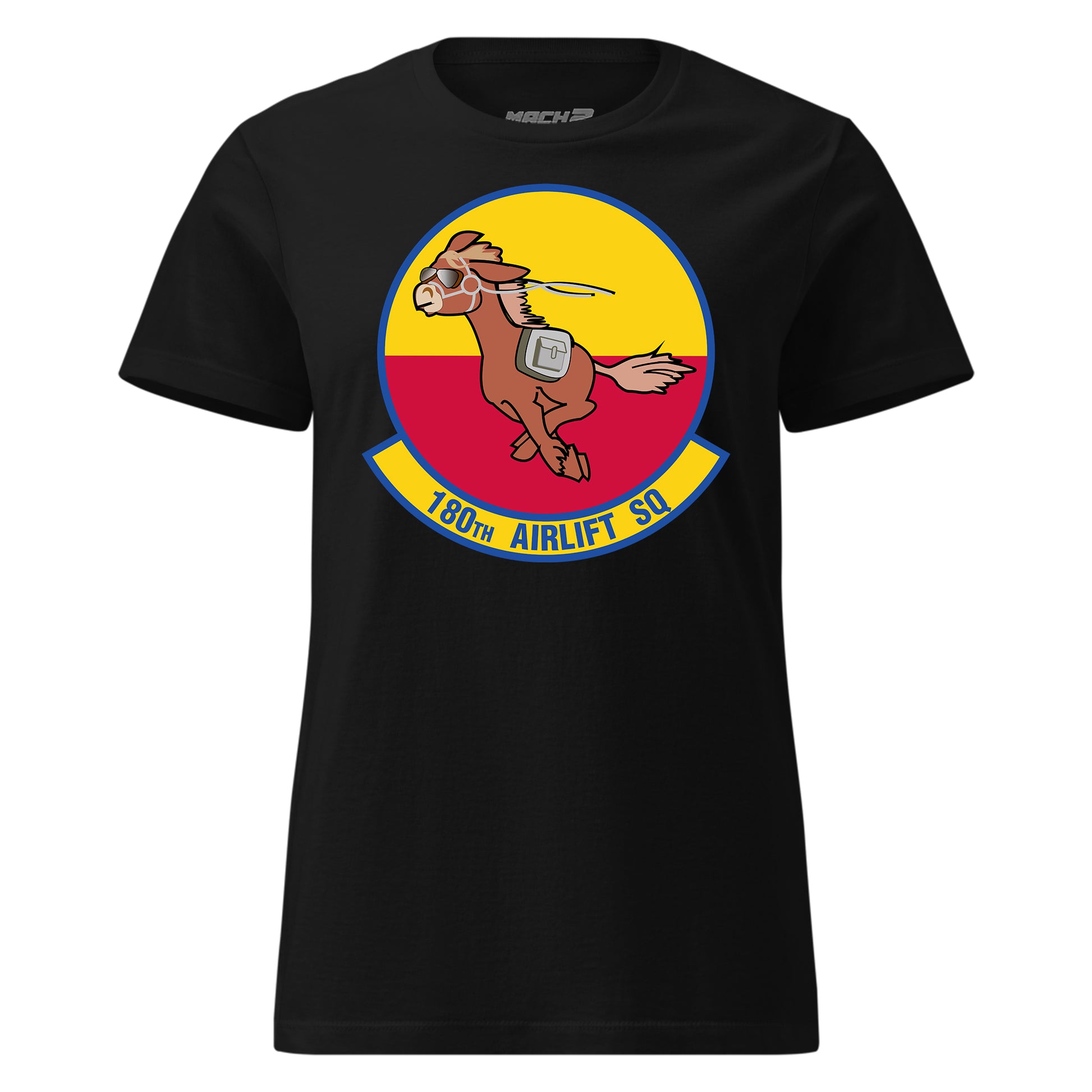 Mach2 Squadron Upload | 180TH AIRLIFT SQUADRON | Womens | Black | MACH-WOMENS-FRONT-BLACK.jpg