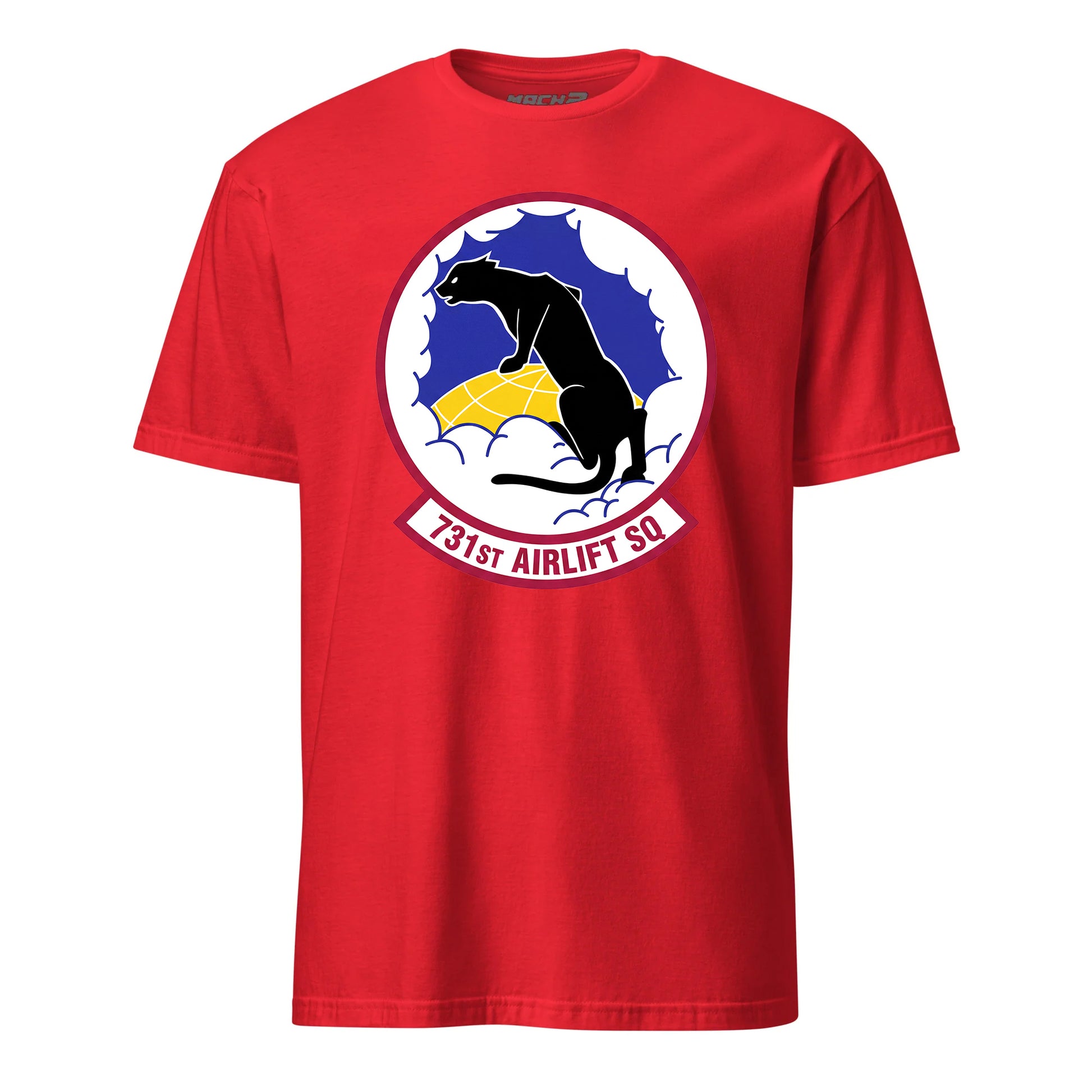Mach2 Squadron Upload | 731ST AIRLIFT SQUADRON | T-Shirt | Red | MACH-SHORT-SLEEVE-FRONT-RED.jpg