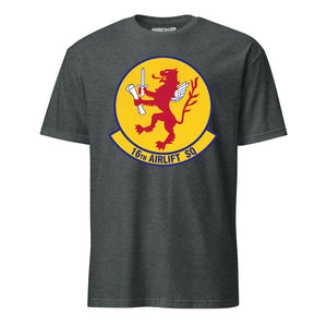 Mach2 Squadron Upload | 16TH AIRLIFT SQUADRON | T-Shirt | Charcoal Heather | MACH-SHORT-SLEEVE-FRONT-CHARCOAL.jpg