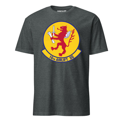 Mach2 Squadron Upload | 16TH AIRLIFT SQUADRON | T-Shirt | Charcoal Heather | MACH-SHORT-SLEEVE-FRONT-CHARCOAL.jpg