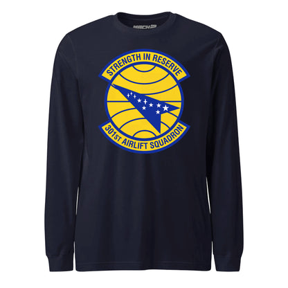 Mach2 Squadron Upload | 301ST AIRLIFT SQUADRON | Long Sleeve | Navy | MACH-LONG-SLEEVE-FRONT-NAVY.jpg