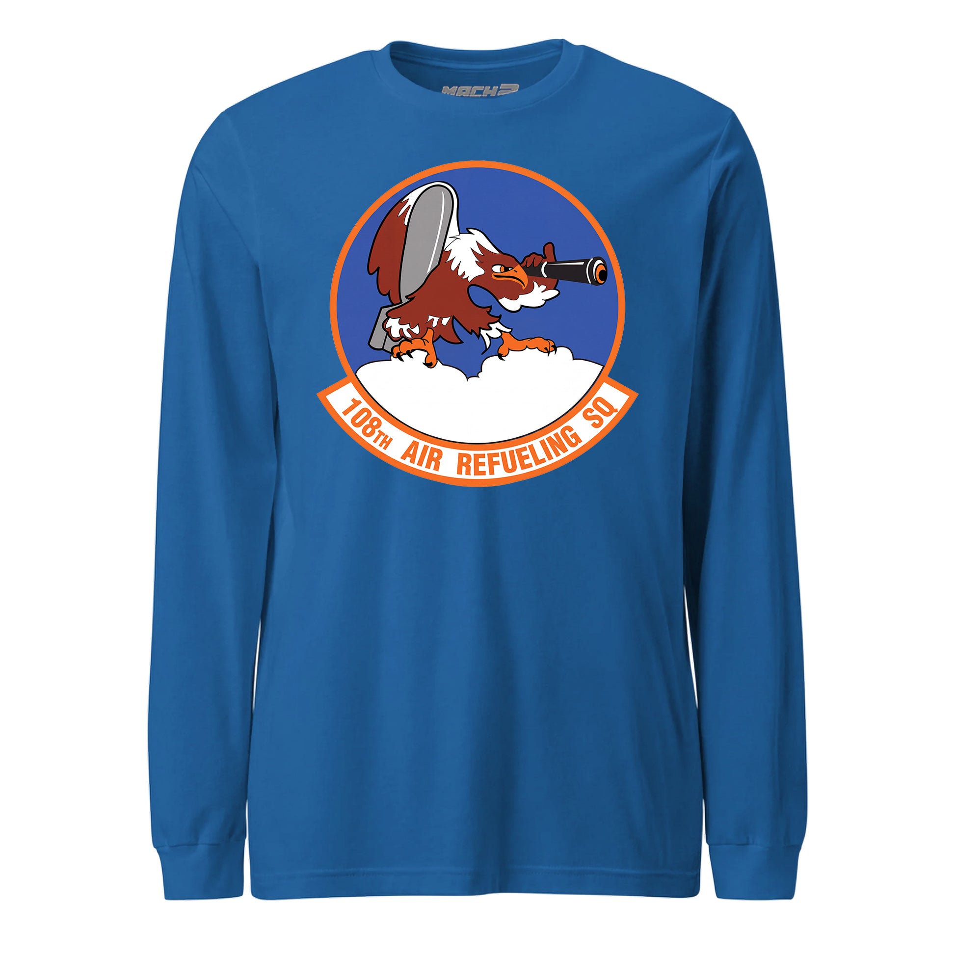 Mach2 Squadron Upload | 108TH AIR REFUELING SQUADRON | Long Sleeve | Royal | MACH-LONG-SLEEVE-FRONT-ROYAL.jpg