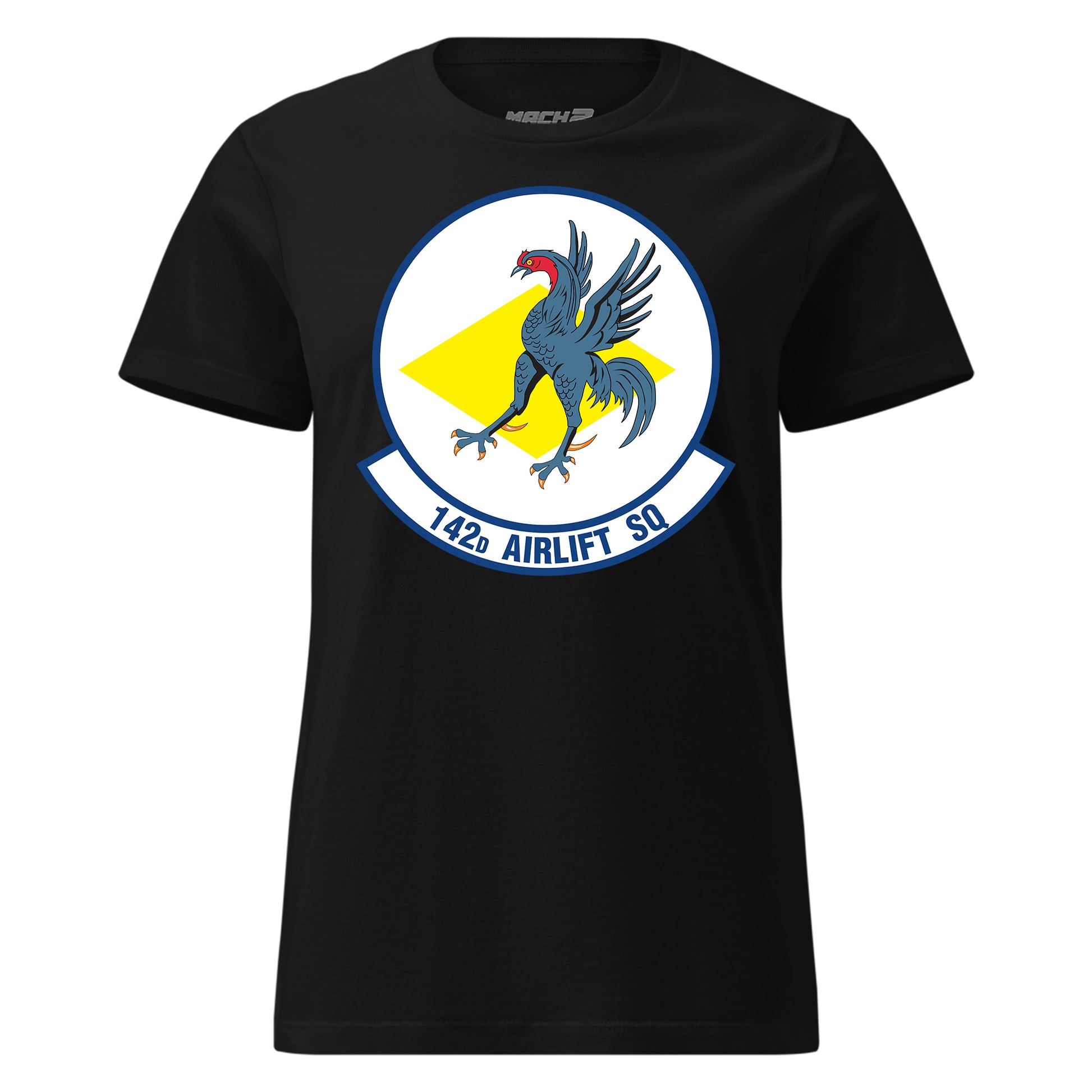 Mach2 Squadron Upload | 142ND AIRLIFT SQUADRON | Womens | Black | MACH-WOMENS-FRONT-BLACK.jpg