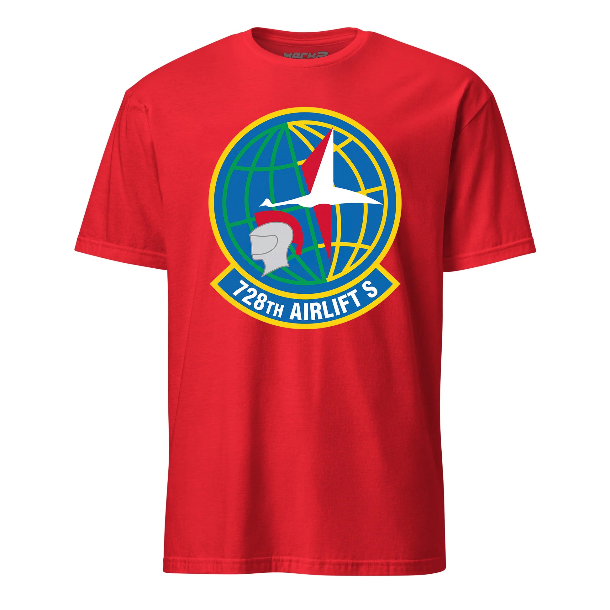 Mach2 Squadron Upload | 728TH AIRLIFT SQUADRON | T-Shirt | Red | MACH-SHORT-SLEEVE-FRONT-RED.jpg