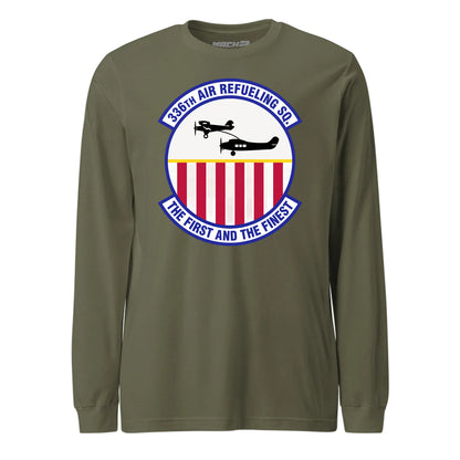 Mach2 Squadron Upload | 336TH AIR REFUELING SQUADRON | Long Sleeve | OD Green | MACH-LONG-SLEEVE-FRONT-OD.jpg