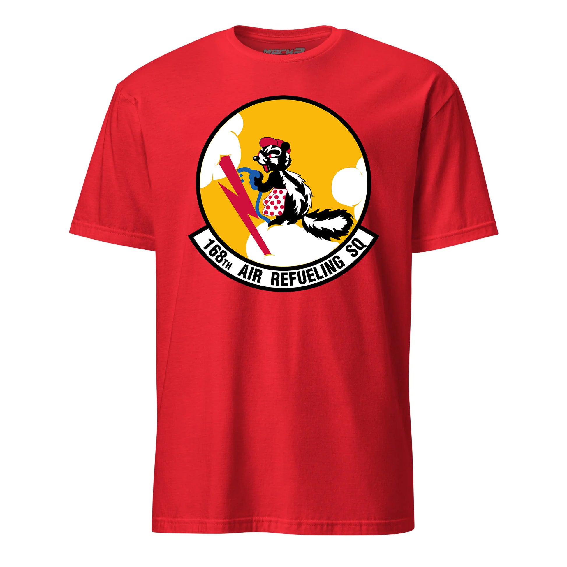 Mach2 Squadron Upload | 168TH AIR REFUELING SQUADRON | T-Shirt | Red | MACH-SHORT-SLEEVE-FRONT-RED.jpg
