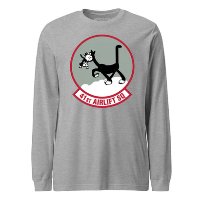 Mach2 Squadron Upload | 41ST AIRLIFT SQUADRON | Long Sleeve | Heather Grey | MACH-LONG-SLEEVE-FRONT-GREY.jpg