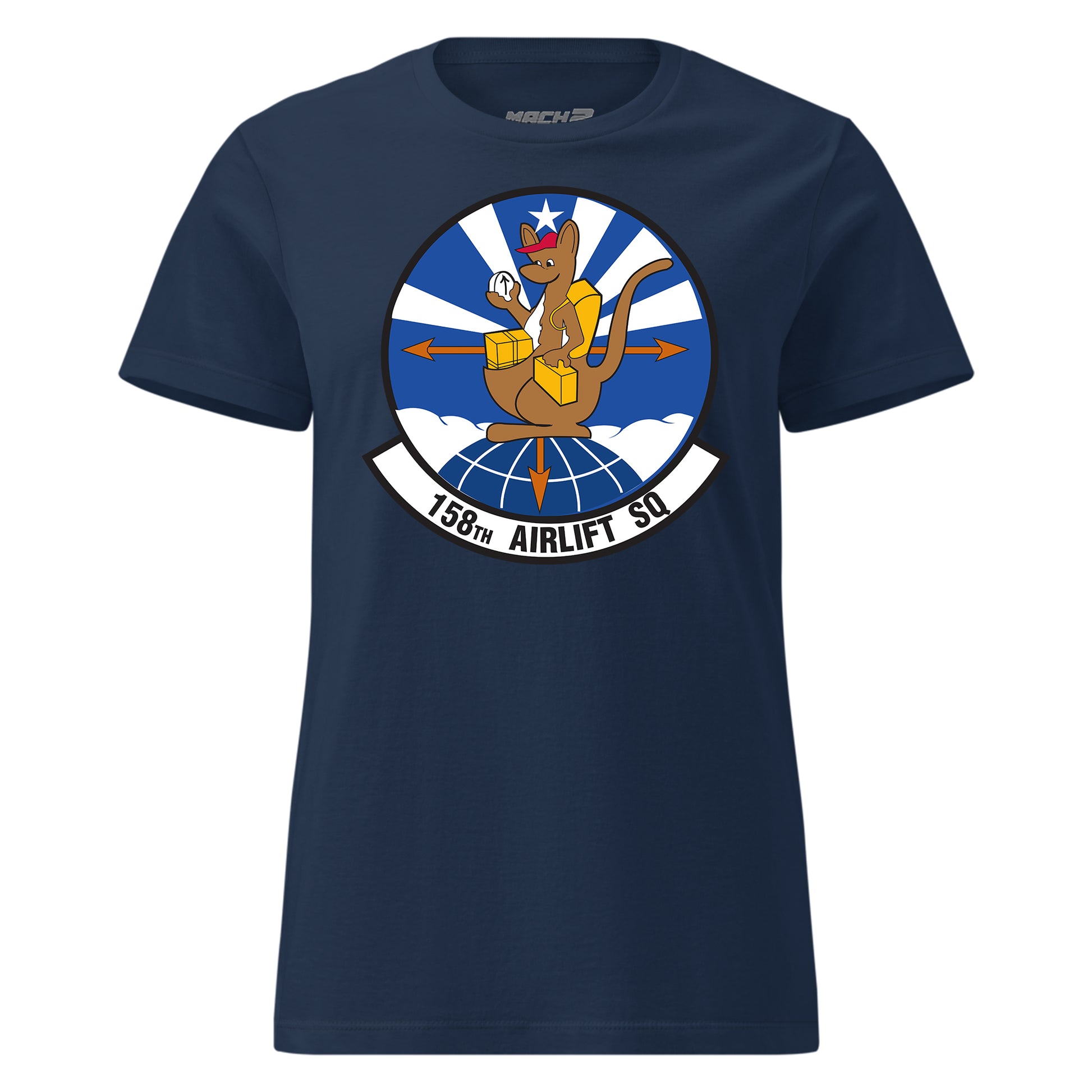 Mach2 Squadron Upload | 158TH AIRLIFT SQUADRON | Womens | Navy | MACH-WOMENS-FRONT-NAVY.jpg