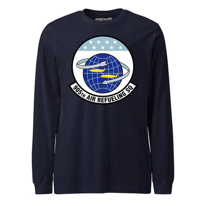 Mach2 Squadron Upload | 905TH AIR REFUELING SQUADRON | Long Sleeve | Navy | MACH-LONG-SLEEVE-FRONT-NAVY.jpg