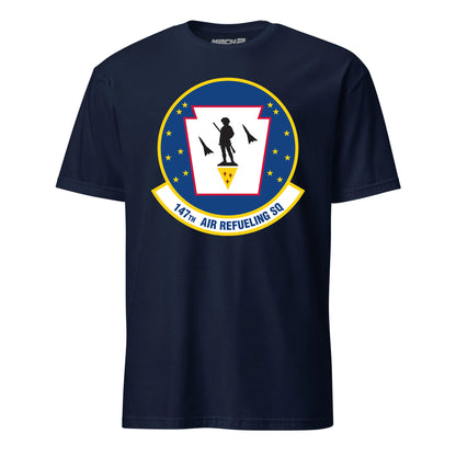 Mach2 Squadron Upload | 147TH AIR REFUELING SQUADRON | T-Shirt | Navy | MACH-SHORT-SLEEVE-FRONT-NAVY.jpg