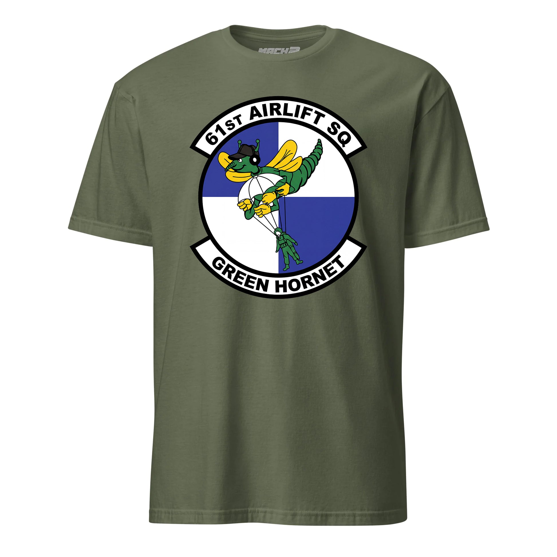 Mach2 Squadron Upload | 61ST AIRLIFT SQUADRON | T-Shirt | OD Green | MACH-SHORT-SLEEVE-FRONT-OD.jpg