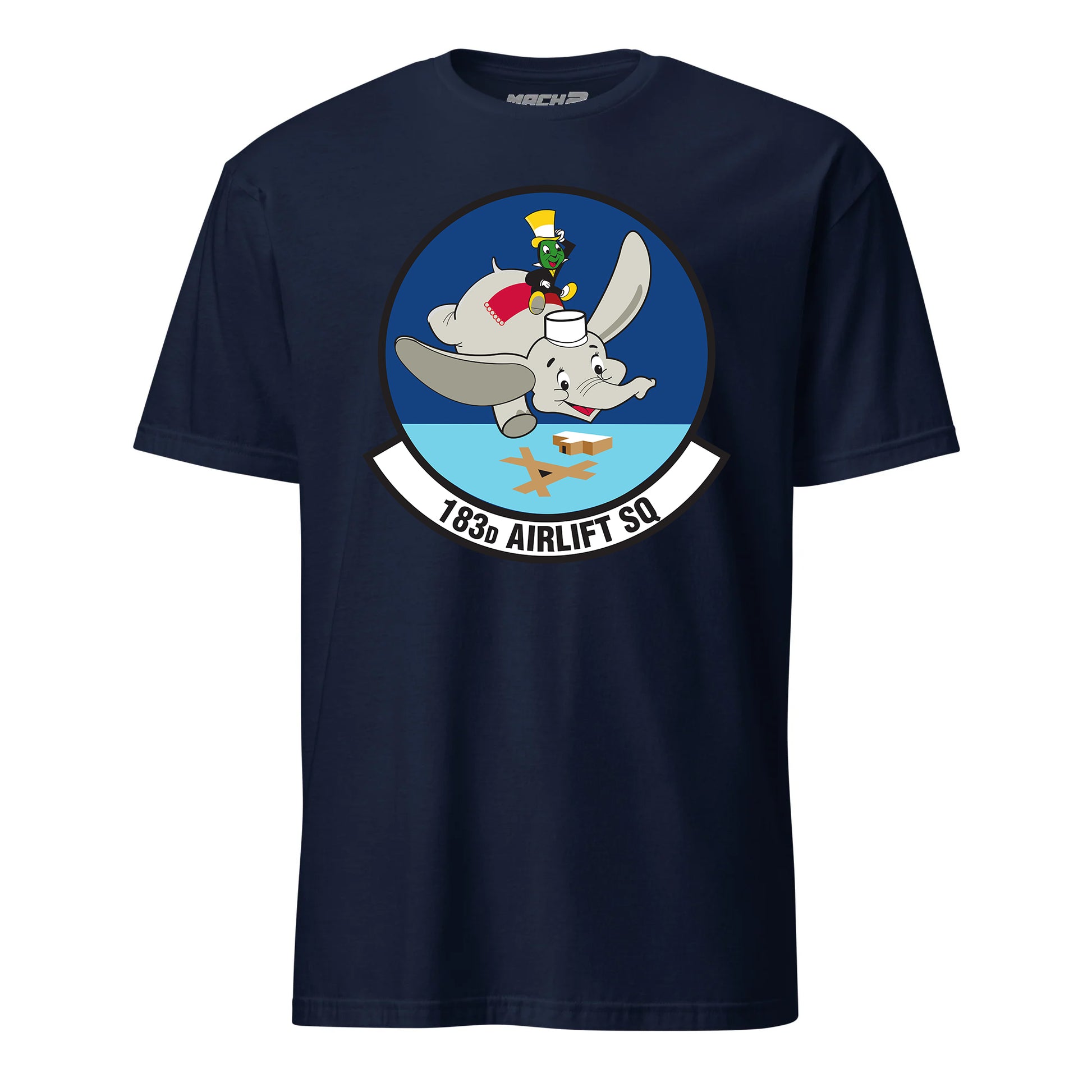 Mach2 Squadron Upload | 183RD AIRLIFT SQUADRON | T-Shirt | Navy | MACH-SHORT-SLEEVE-FRONT-NAVY.jpg