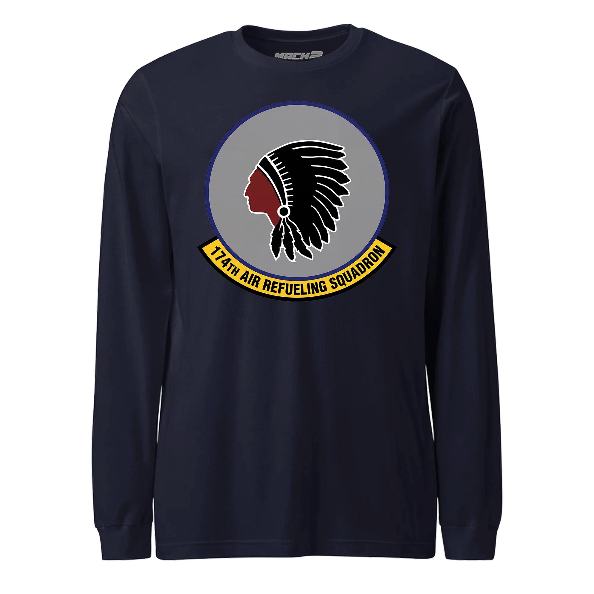 Mach2 Squadron Upload | 174TH AIR REFUELING SQUADRON | Long Sleeve | Navy | MACH-LONG-SLEEVE-FRONT-NAVY.jpg
