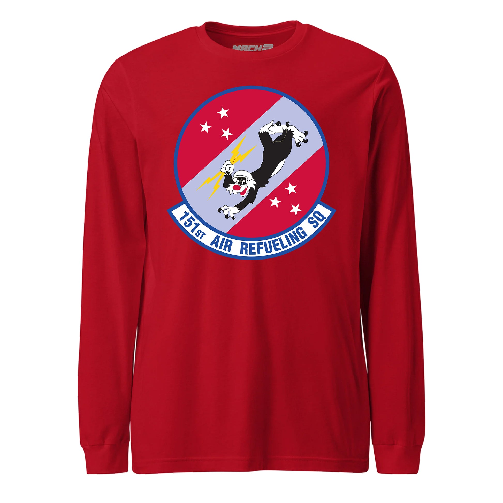 Mach2 Squadron Upload | 151ST AIR REFUELING SQUADRON | Long Sleeve | Red | MACH-LONG-SLEEVE-FRONT-RED.jpg