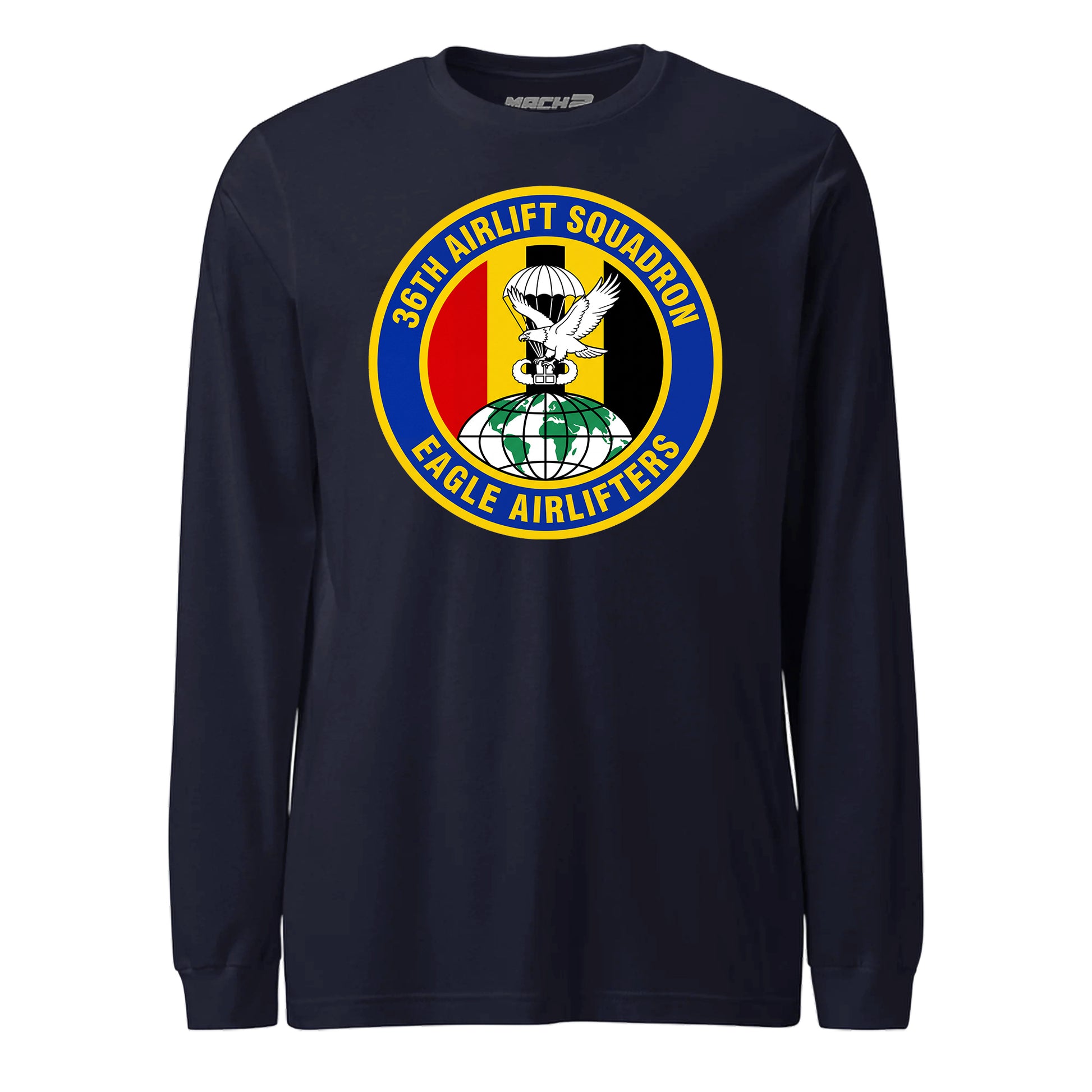 Mach2 Squadron Upload | 36TH AIRLIFT SQUADRON | Long Sleeve | Navy | MACH-LONG-SLEEVE-FRONT-NAVY.jpg