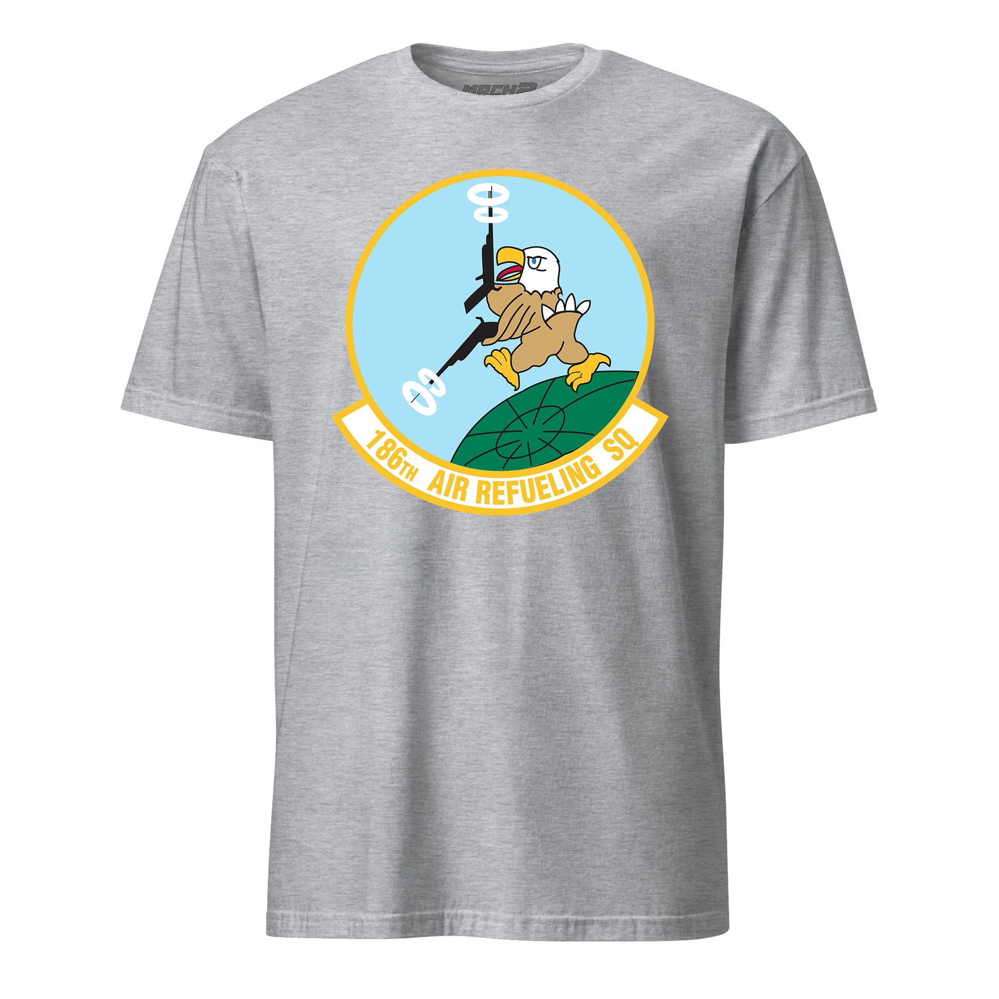 Mach2 Squadron Upload | 186TH AIRLIFT SQUADRON | T-Shirt | Heather Grey | MACH-SHORT-SLEEVE-FRONT-GREY.jpg