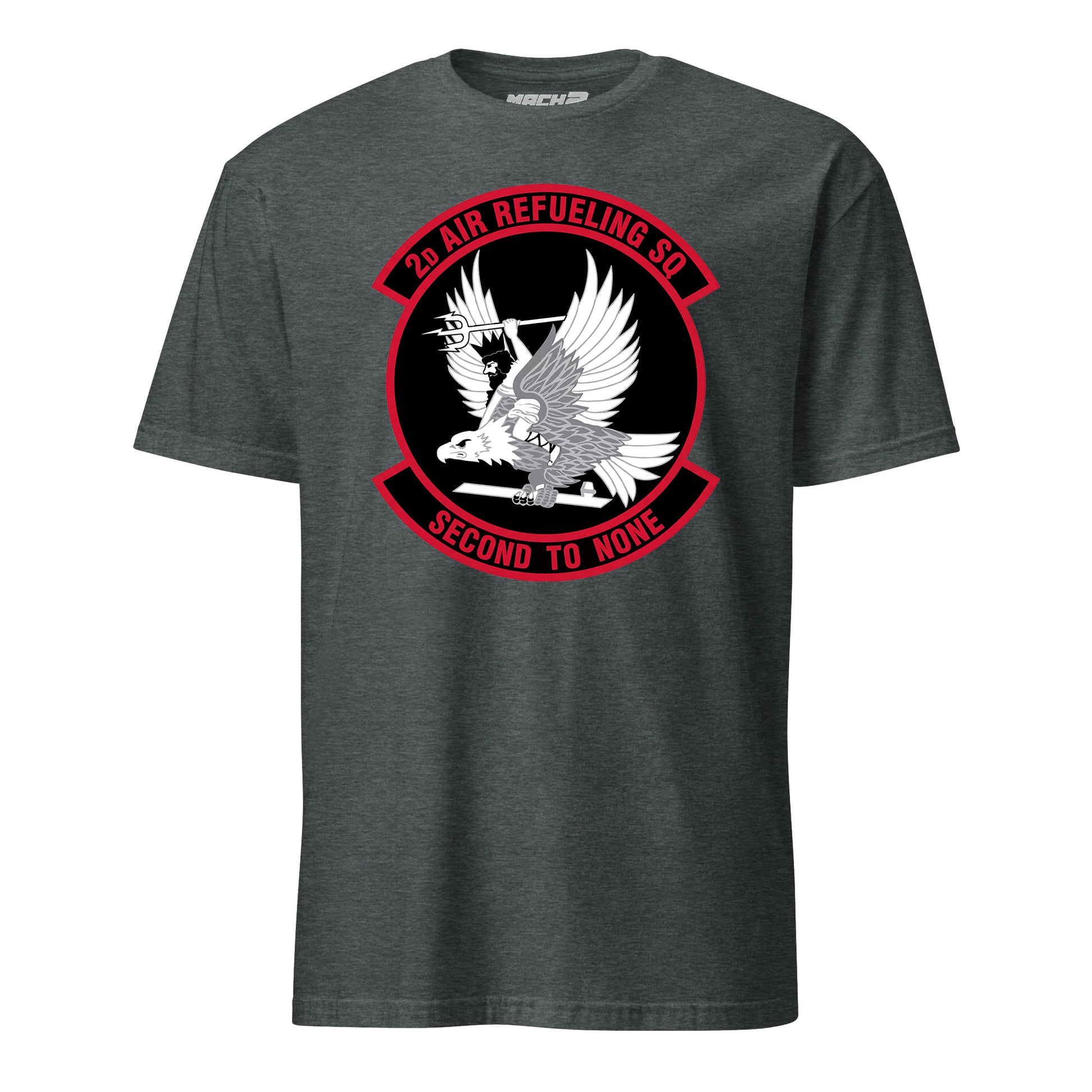 Mach2 Squadron Upload | 2ND AIR REFUELING SQUADRON | T-Shirt | Charcoal Heather | MACH-SHORT-SLEEVE-FRONT-CHARCOAL.jpg