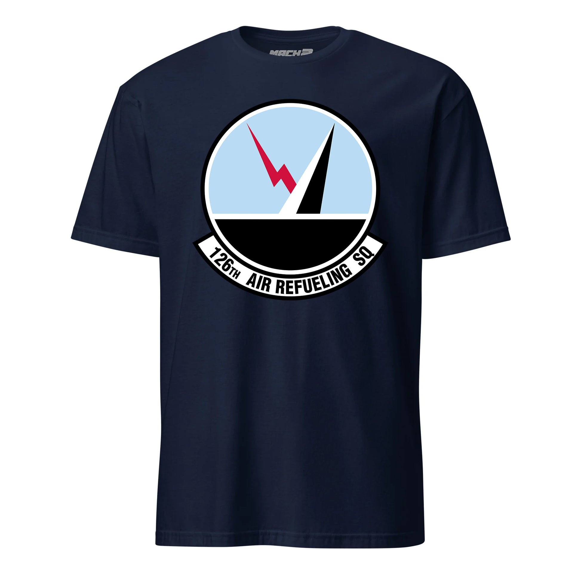 Mach2 Squadron Upload | 126TH AIR REFUELING SQUADRON | T-Shirt | Navy | MACH-SHORT-SLEEVE-FRONT-NAVY.jpg