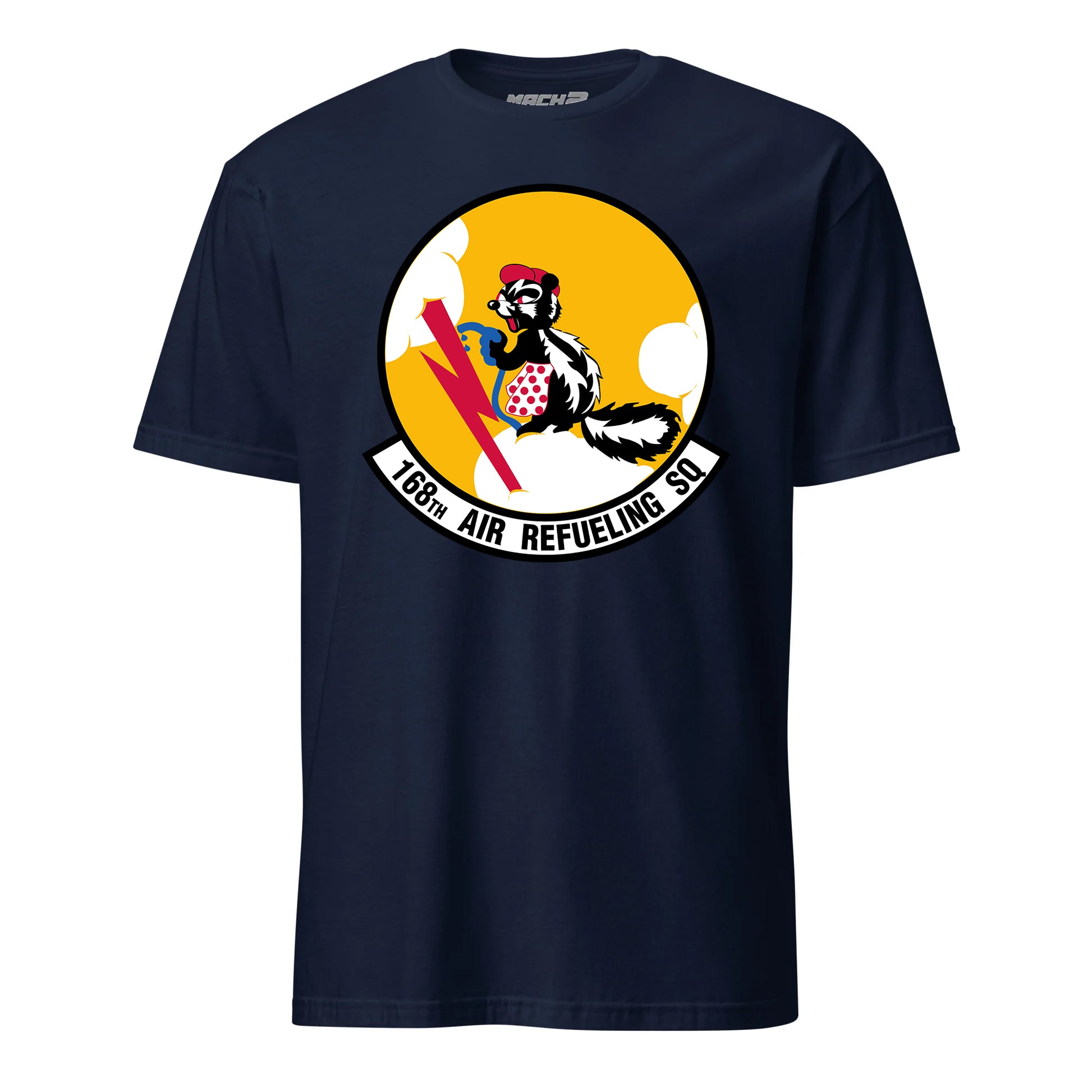Mach2 Squadron Upload | 168TH AIR REFUELING SQUADRON | T-Shirt | Navy | MACH-SHORT-SLEEVE-FRONT-NAVY.jpg