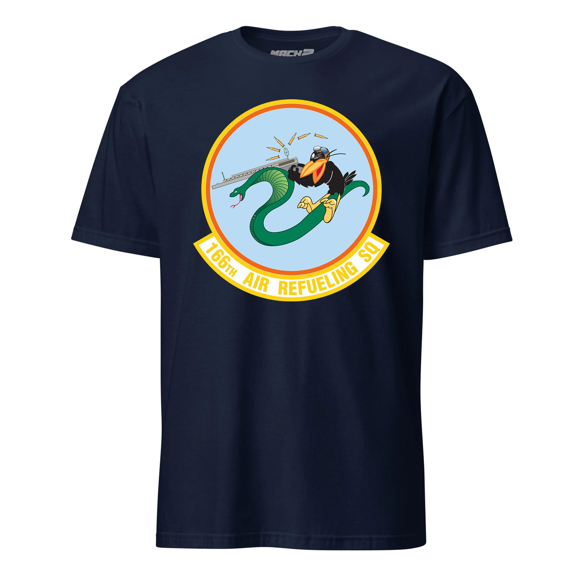 Mach2 Squadron Upload | 166TH AIR REFUELING SQUADRON | T-Shirt | Navy | MACH-SHORT-SLEEVE-FRONT-NAVY.jpg