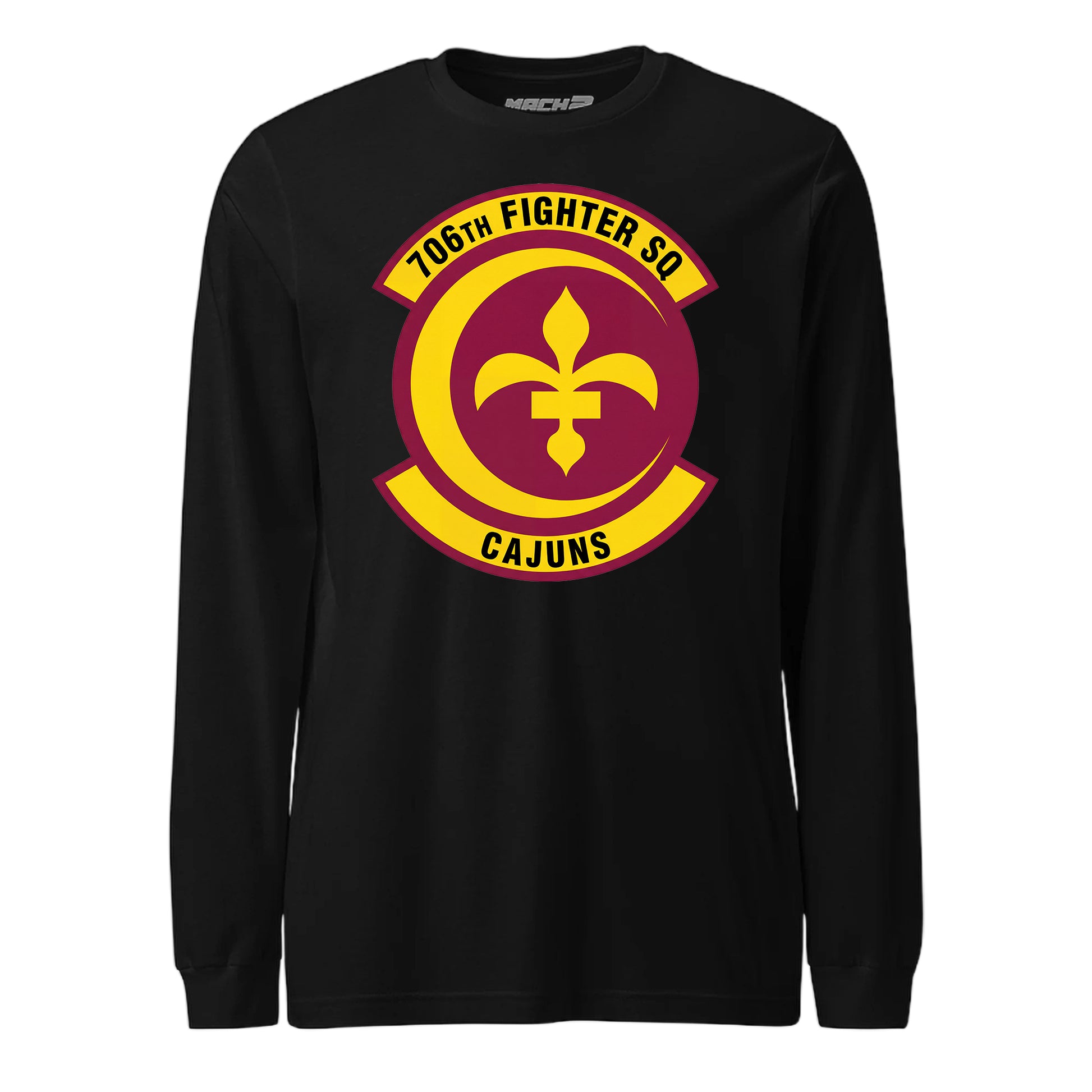 Mach2 Squadron Upload | 706TH AGGRESSOR SQUADRON | Long Sleeve | Black | MACH-LONG-SLEEVE-FRONT-BLACK.jpg