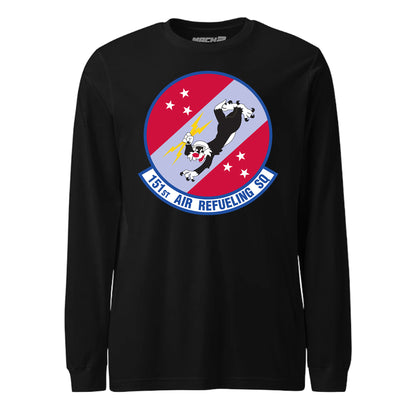 Mach2 Squadron Upload | 151ST AIR REFUELING SQUADRON | Long Sleeve | Black | MACH-LONG-SLEEVE-FRONT-BLACK.jpg