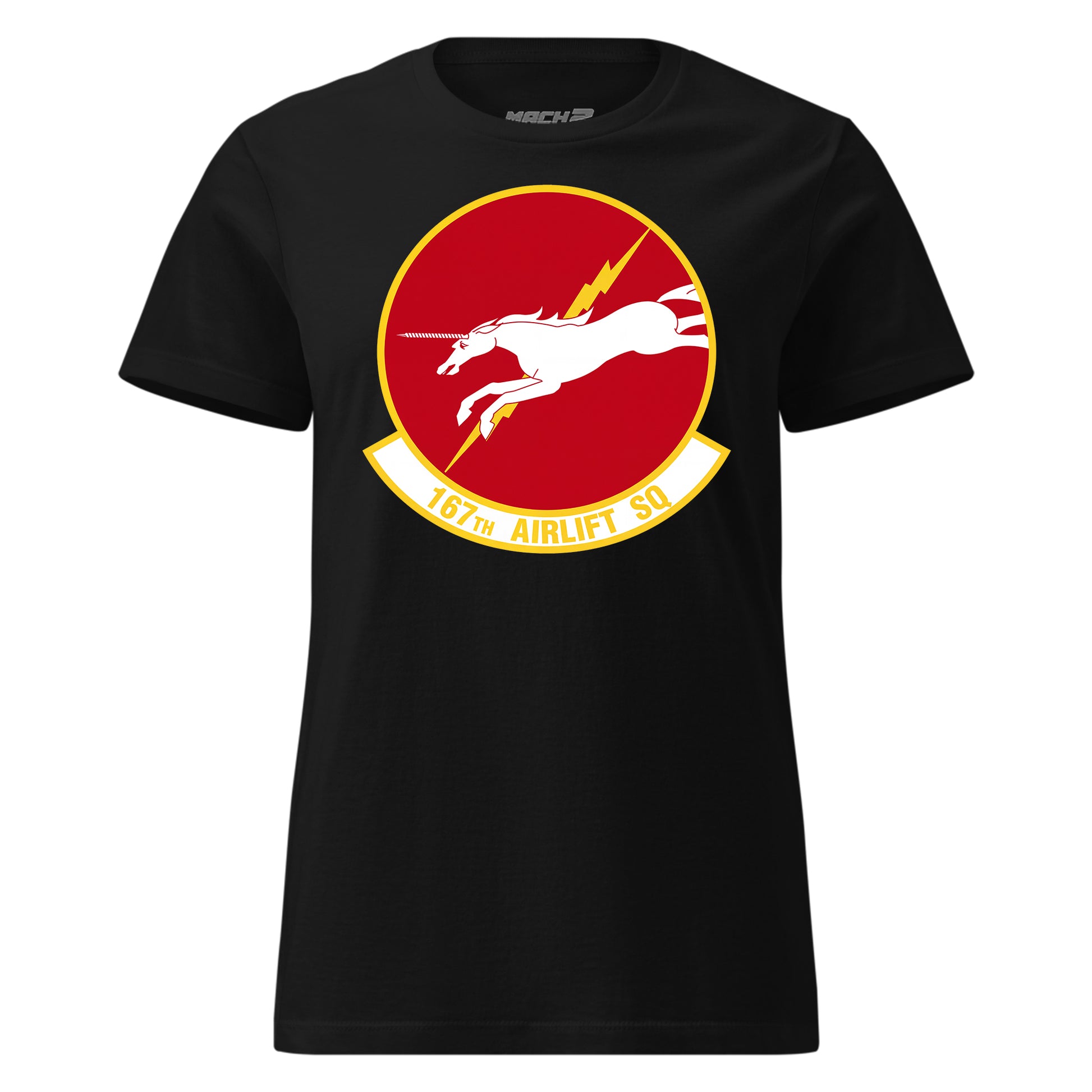 Mach2 Squadron Upload | 167TH AIRLIFT SQUADRON | Womens | Black | MACH-WOMENS-FRONT-BLACK.jpg