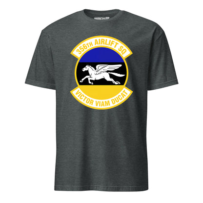 Mach2 Squadron Upload | 356TH AIRLIFT SQUADRON | T-Shirt | Charcoal Heather | MACH-SHORT-SLEEVE-FRONT-CHARCOAL.jpg