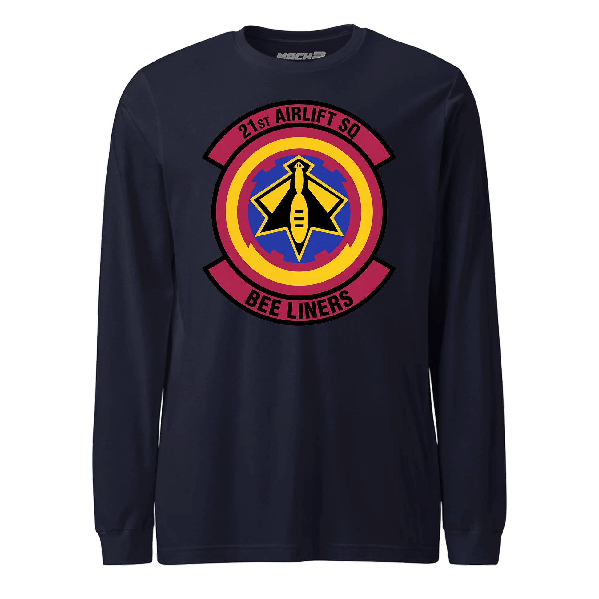 Mach2 Squadron Upload | 21ST AIRLIFT SQUADRON | Long Sleeve | Navy | MACH-LONG-SLEEVE-FRONT-NAVY.jpg