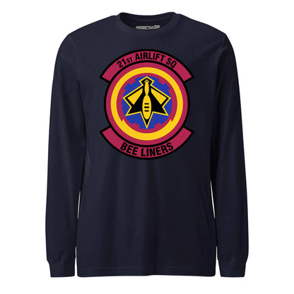 Mach2 Squadron Upload | 21ST AIRLIFT SQUADRON | Long Sleeve | Navy | MACH-LONG-SLEEVE-FRONT-NAVY.jpg