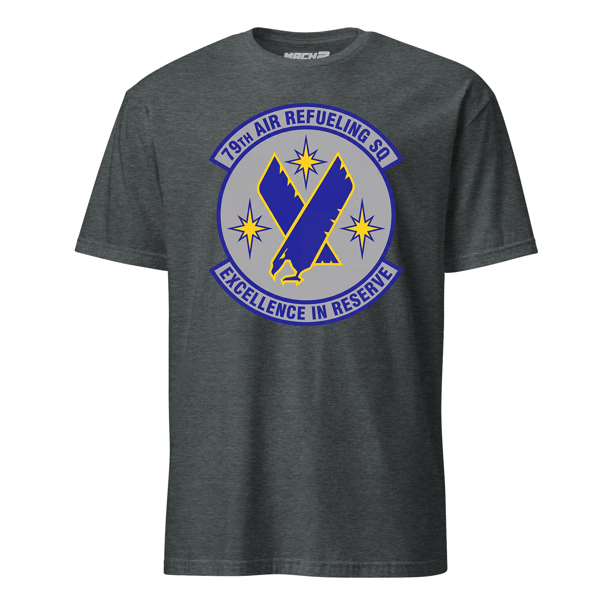 Mach2 Squadron Upload | 79TH AIR REFUELING SQUADRON | T-Shirt | Charcoal Heather | MACH-SHORT-SLEEVE-FRONT-CHARCOAL.jpg