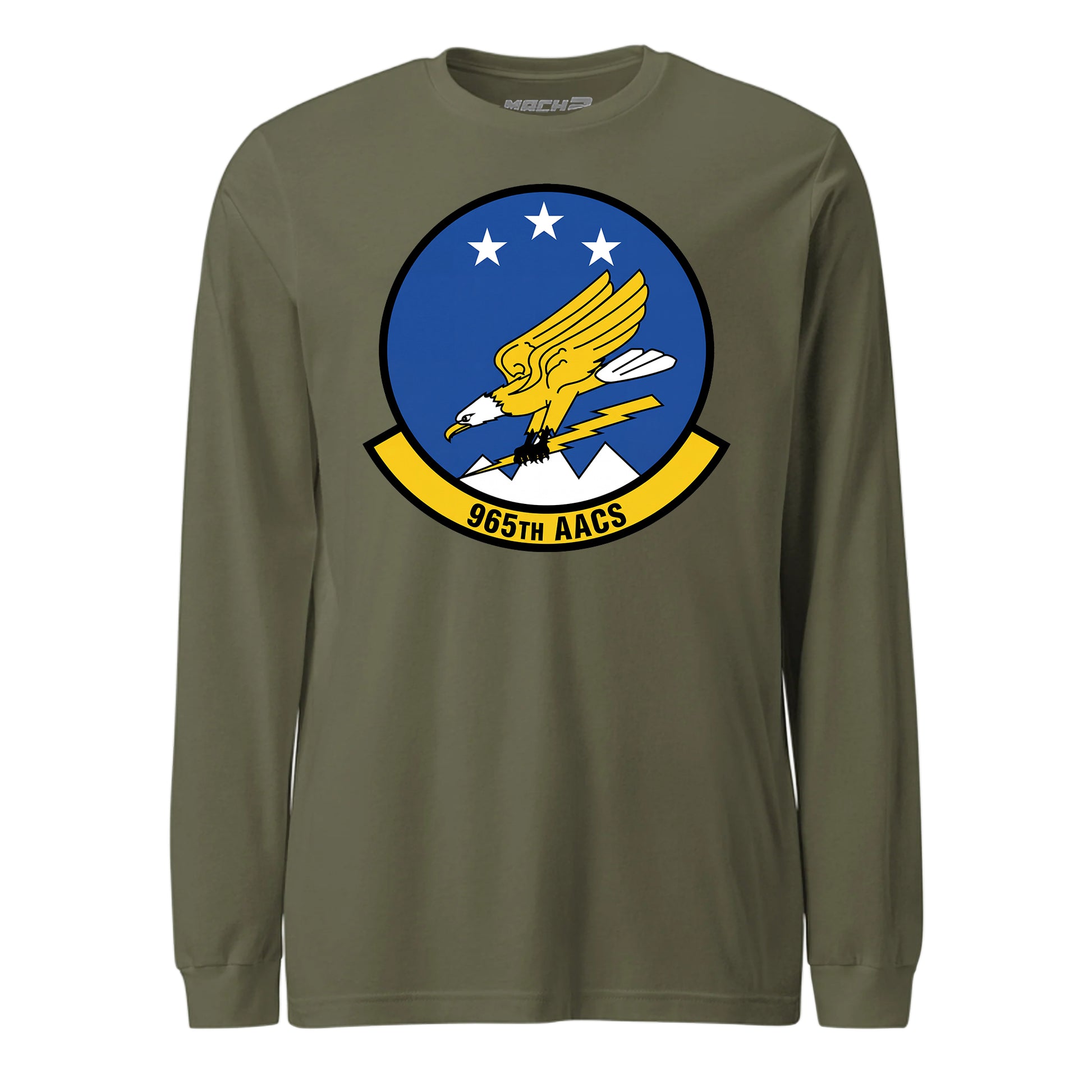 Mach2 Squadron Upload | 965TH AIRBORNE AIR CONTROL SQUADRON | Long Sleeve | OD Green | MACH-LONG-SLEEVE-FRONT-OD.jpg
