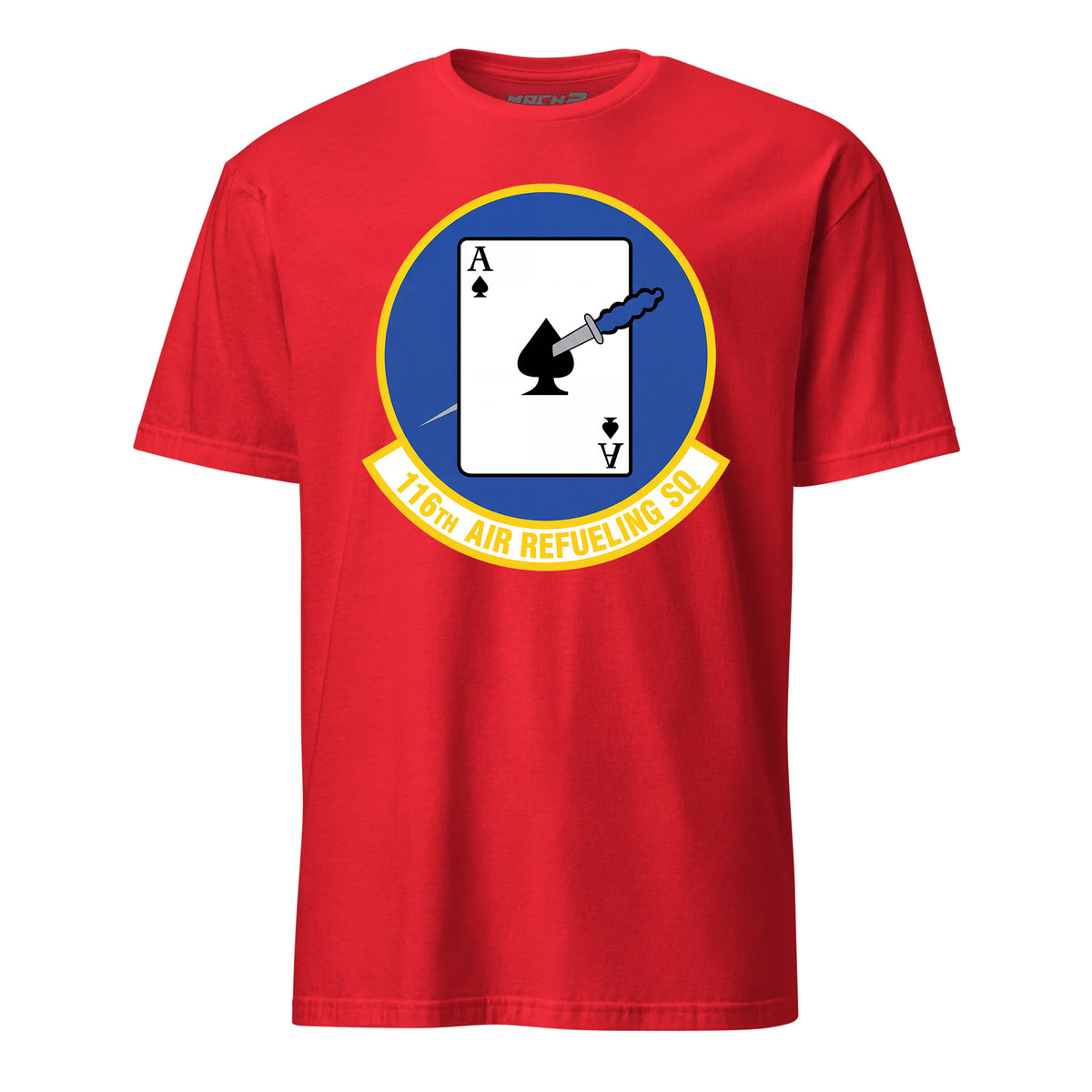 Mach2 Squadron Upload | 116TH AIR REFUELING SQUADRON | T-Shirt | Red | MACH-SHORT-SLEEVE-FRONT-RED.jpg