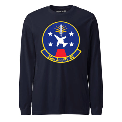 Mach2 Squadron Upload | 458TH AIRLIFT SQUADRON | Long Sleeve | Navy | MACH-LONG-SLEEVE-FRONT-NAVY.jpg