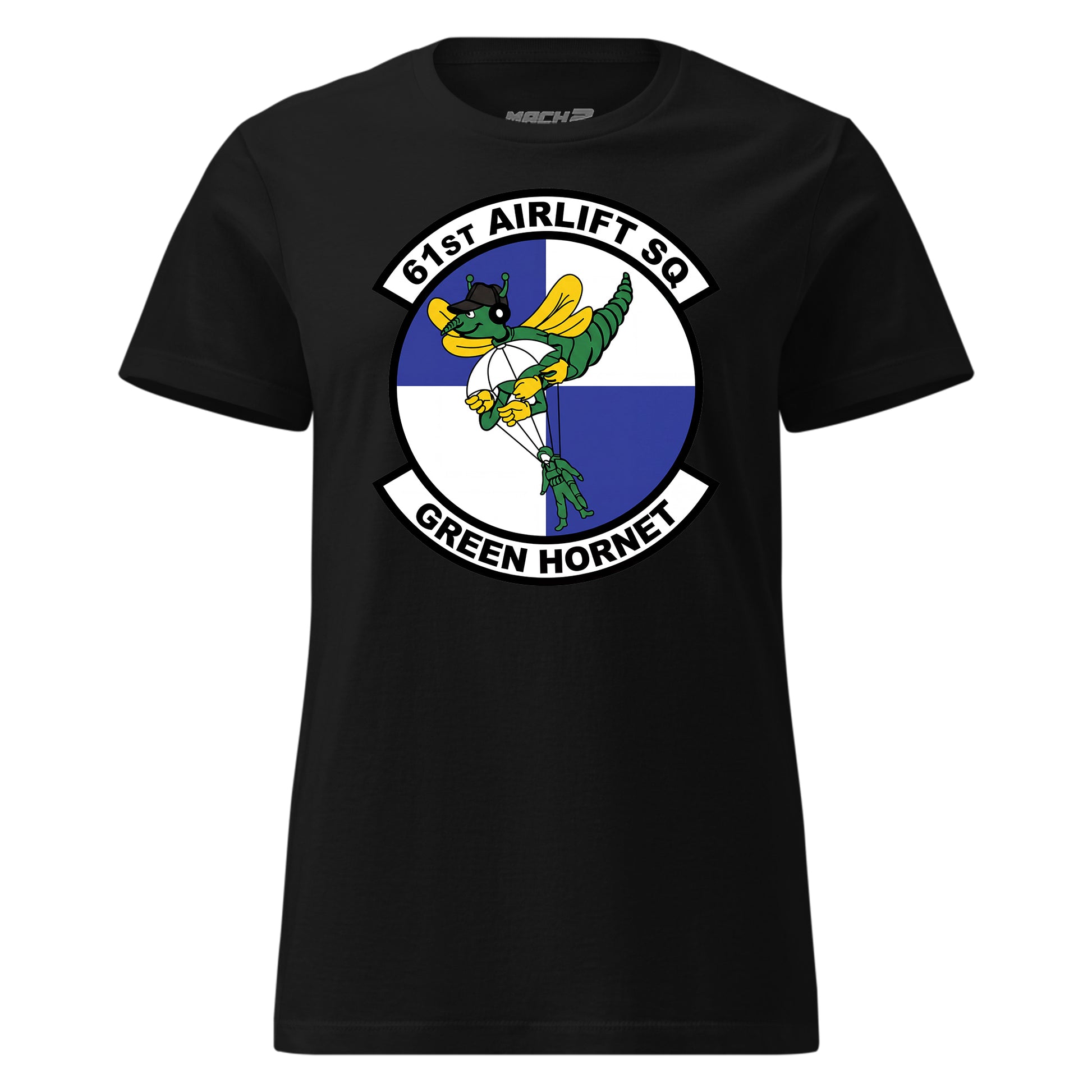 Mach2 Squadron Upload | 61ST AIRLIFT SQUADRON | Womens | Black | MACH-WOMENS-FRONT-BLACK.jpg