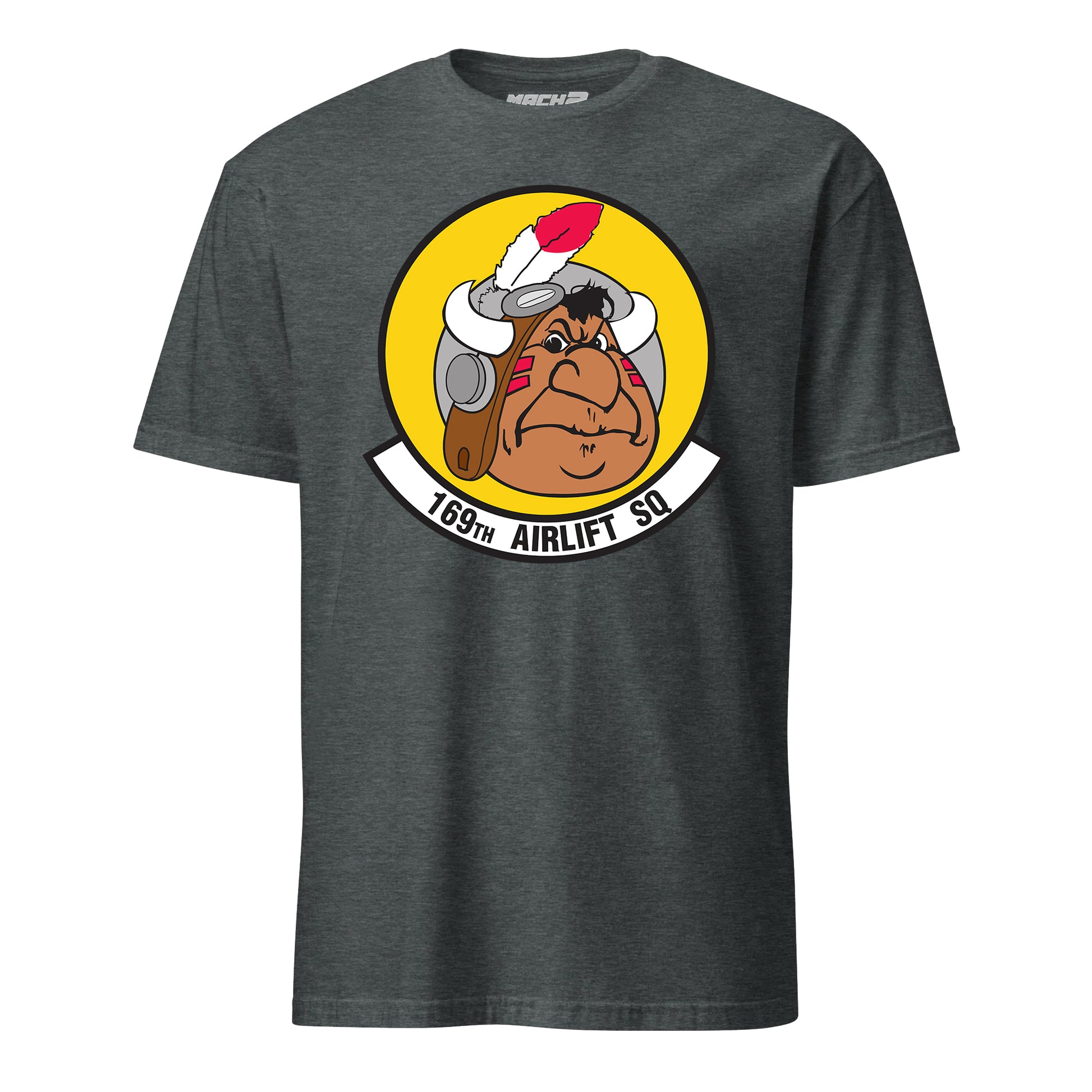 Mach2 Squadron Upload | 169TH AIRLIFT SQUADRON | T-Shirt | Charcoal Heather | MACH-SHORT-SLEEVE-FRONT-CHARCOAL.jpg